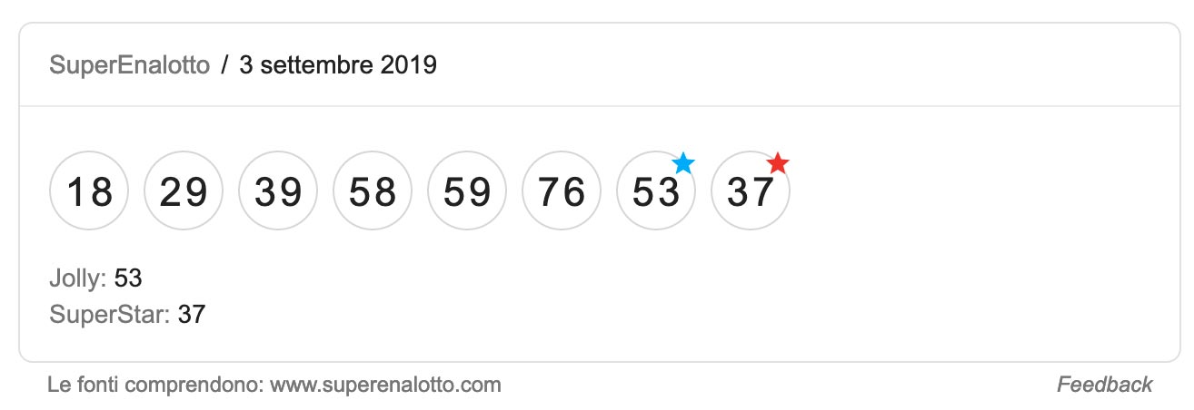 Puzzle Ny Estrazione Superenalotto Agosto