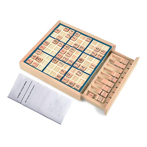 Bohs Gioco Da Tavolo In Legno Sudoku Con Cassetto Con Il Libro Di 100 Puzzle Di Sudoku Math Desktop Rompicapo Giocattoli Da Tavolo 0 1