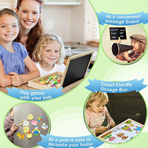 Cooljoy Puzzle Magnetico Legno Giocattolo Di Legno Con Lavagna Double Face Apprendimento Educativo Puzzle Bambini 3 Anni 4 Anni 5 Anni Quasi 100 Pezzi Puo Attaccare Sul Frigorifero Fattoria 0 2