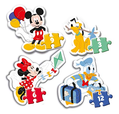 Clementoni 20819 My First Puzzle Disney Mickey Mouse 3 6 9 12 Pezzi Made In Italy Puzzle Bambini 2 Anni 0 0