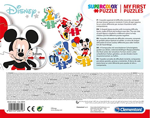 Clementoni 20819 My First Puzzle Disney Mickey Mouse 3 6 9 12 Pezzi Made In Italy Puzzle Bambini 2 Anni 0 1