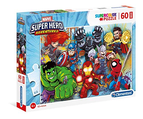 Clementoni Supercolor puzzle Marvel Super Hero Avengers, 60 maxi pezzi ...