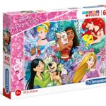 Clementoni 26995 Supercolor Puzzle Disney Princess 60 Pezzi Made In Italy Puzzle Bambini 5 Anni 0