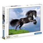 Clementoni 35071 High Quality Collection Puzzle Fresian Black Horse 500 Pezzi Made In Italy Puzzle Adulto 0