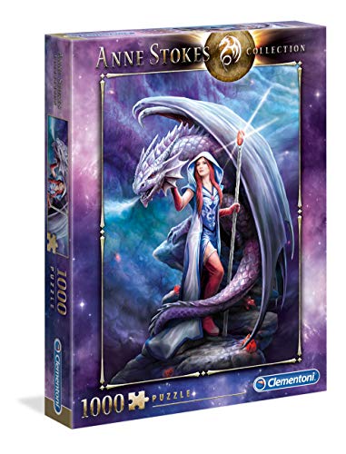 Clementoni 39525 Anne Stokes Puzzle Dragon Mage 1000 Pezzi Made In Italy Puzzle Adulto 0