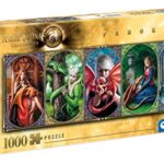 Clementoni Anne Stokes Collection Panorama Dragon Adulti 1000 Pezzi Puzzle Panoramico Made In Italy Multicolore 39598 0