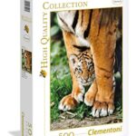 Clementoni Bengal Tiger Cub Between Its Mot Collection Puzzle 500 Pezzi 35046 0