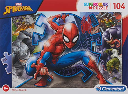 Clementoni Supercolor Puzzle Spider Man 104 Pezzi Multicolore 27116 0