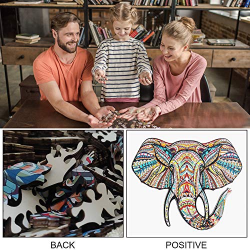 Extsud Puzzle In Legno Gioco Per Bambini E Adulti Puzzle Colorati A Forma Di Elefante Puzzle Animali Legno Forma Unica Fai Da Te Puzzle Bambini Adulti Wooden Puzzle Elephant Elefante 0 0