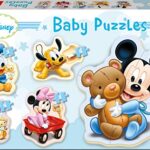 Educa 13813 Disney Baby Puzzles Topolino Mickey Mouse Set Di 5 Puzzle Progressivi Di 3 4 E 5 Pezzi Per Bambini 24 Mesi Colore Vario 0
