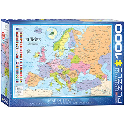 Eurographics 6000 0789 Map Of Europe Cartina Delleuropa Puzzle Da 1000 Pezzi 0