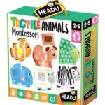 Headu Tactile Animals Montessori Puzzle 1 4 Anni Multicolore It20188 0