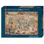 Heye 29847 Pirate World Standard 2000 Pezzi Map Art Poster Verde 0