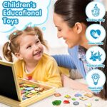 Jojoin 110 Pcs Puzzle Magnetico Legno Giocattolo Di Legno Con Lavagna Double Face Graffiti Apprendimento Educativo Puzzle Magnetica Lavagna Legno Puzzle Bambini Puo Attaccare Sul Frigorifero 0 4