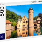 Lais Puzzle Castello Medievale Di Mespelbrunn In Baviera Germania Con Riflessi Di Fine Giornata Nel Fossato 500 Pezzi 0