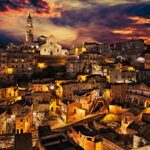 Lais Puzzle Matera Basilicata Italia Paesaggio Della Citta Vecchia Al Tramonto Sotto Un Cielo Drammatico 1000 Pezzi 0 0