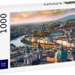 Lais Puzzle Vista Panoramica Della Citta Storica Di Salisburgo Con Il Fiume Salzach In Un Bellissimo Tramonto Salisburgo Austria 1000 Pezzi 0
