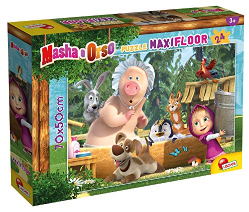 Lisciani Giochi Masha Puzzle Maxifloor 24 Una Buona Giornata Puzzle Per Bambini Multicolore 86092 0