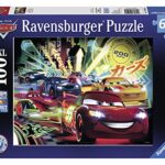 Ravensburger 10520 Cars Neon Racers Disney Puzzle 100 Pezzi Xxl 0