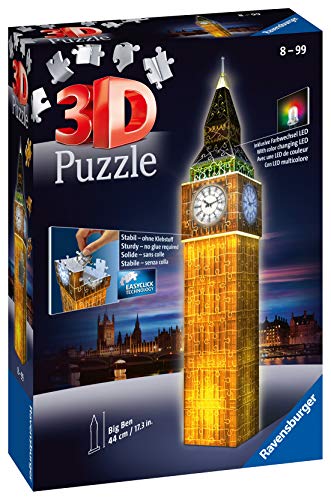 Ravensburger 12588 Big Ben Puzzle 3d Edizione Speciale Notte 216 Pezzi 12 588 3 0 1