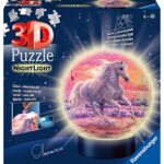 Ravensburger Erwachsenenpuzzle Cavalli In Spiaggia Luce Notturna Colore Giallo 11843 0