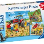 Ravensburger Mezzi Di Lavoro Puzzle 3x49 Pezzi 0 0