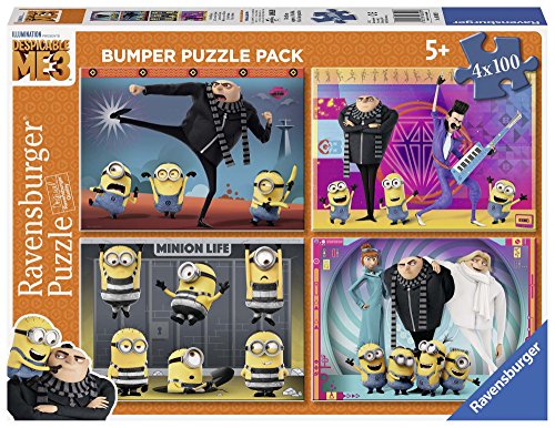 Puzzle 4 X 100 Pezzi Ravensburger Minions Bumper Pack Giochi Puzzle
