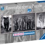 Ravensburger Puzzle 1000 Pezzi Per Adulti Trittico Animali Bianco E Nero Relax Puzzle Classici Stampa Qualita 0 0