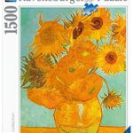 Ravensburger Puzzle 1500 Pezzi Dimensioni Puzzle 80x60 Cm Collezione Arte Puzzles Da Adulti Dipinti Quadri Famosi Puzzle Art Collection Museum Van Gogh Vaso Con Girasoli 0
