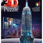 Ravensburger Puzzle 3d Empire State Building Edizione Speciale Notte 216 Pezzi Colore Nero Luce Led 12566 1 0