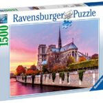 Ravensburger Puzzle Notre Dame Al Tramonto Puzzle 1500 Pezzi Relax Puzzles Da Adulti Dimensione 80x60 Cm Stampa Di Alta Qualita Travel Viaggi 0 0