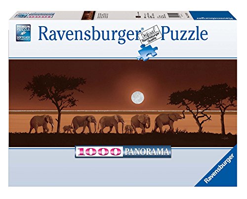 Ravensburger Puzzle Puzzle 1000 Pezzi Elefanti Nella Savana Formato Panorama Puzzle Per Adulti Puzzle Animali Puzzle Ravensburger Stampa Di Alta Qualita 0 1