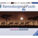 Ravensburger Puzzle Puzzle 1000 Pezzi Elefanti Nella Savana Formato Panorama Puzzle Per Adulti Puzzle Animali Puzzle Ravensburger Stampa Di Alta Qualita 0
