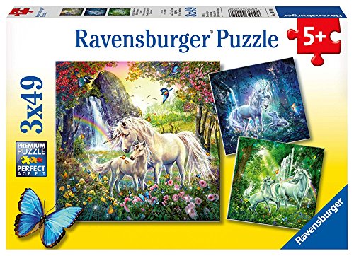Ravensburger Unicorni Puzzle 3x49 Pezzi Multicolore 9291 0