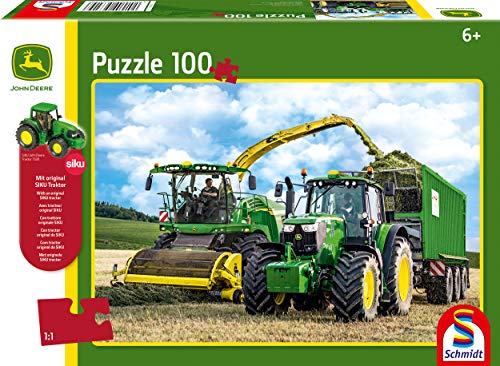 Schmidt Spiele John Deere 6195m Puzzle Da 100 Pezzi Con Trattore Siku Multicolore 56315 0