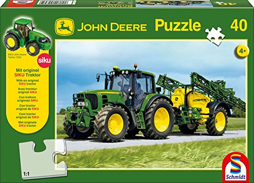 Schmidt Spiele Puzzle Bambino 200 Pezzi John Deere Trattore 7530 Con Carrobotte Con Trattore Originale Siku 0