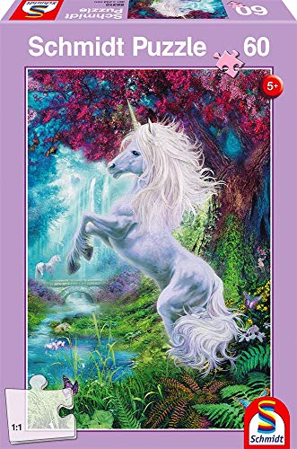 Schmidt Spiele Puzzle Per Bambini Con Unicorno In Giardino Incantato 60 Pezzi Multicolore 56310 0