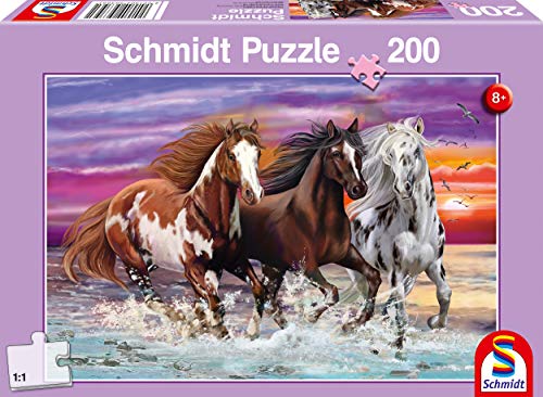 Schmidt Spiele Wildes Trio Cavallo Puzzle Per Bambini 200 Pezzi Multicolore 56356 0