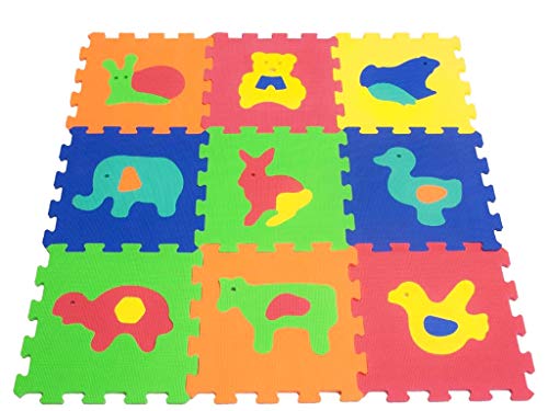 Teorema 72475 Tappeto Puzzle Con Animali Colori Assortiti 9 Pezzi 0 0