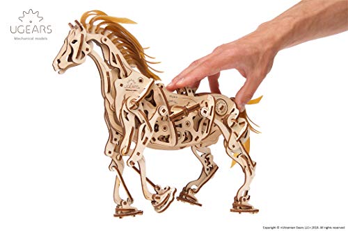 Ugears Cavallo Puzzle 3d Per Adulti Modellino Meccanico In Legno Rompicapo Da Costruire Kit Completo Per Adulti E Bambini Si Muove Davvero 0 0