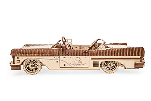 Ugears Dream Cabriolet Modellino Auto In Legno Puzzle 3d Per Adulti Modello Meccanico Rompicapo In Legno Per Adulti Kit Di Costruzione Giocattolo 0 1