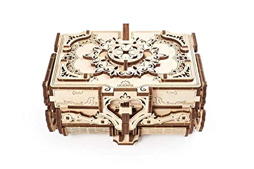 Ugears Kit Di Puzzle In Legno 3d Scatola Antica Puzzle Meccanico Per Adulti E Bambini Fai Da Te Kit Di Costruzione In Legno 3d Original Gioielli Cofanetto Puzzle Per Modellini In Legno 3d 0 0