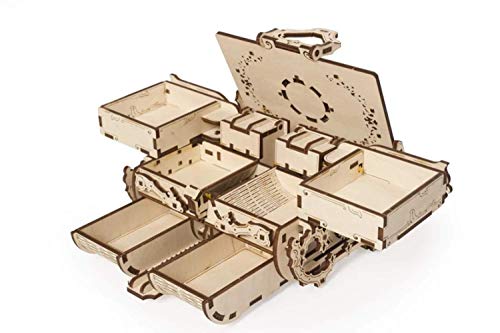 Ugears Kit Di Puzzle In Legno 3d Scatola Antica Puzzle Meccanico Per Adulti E Bambini Fai Da Te Kit Di Costruzione In Legno 3d Original Gioielli Cofanetto Puzzle Per Modellini In Legno 3d 0 2