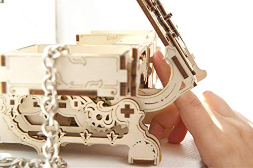 Ugears Kit Di Puzzle In Legno 3d Scatola Antica Puzzle Meccanico Per Adulti E Bambini Fai Da Te Kit Di Costruzione In Legno 3d Original Gioielli Cofanetto Puzzle Per Modellini In Legno 3d 0 3