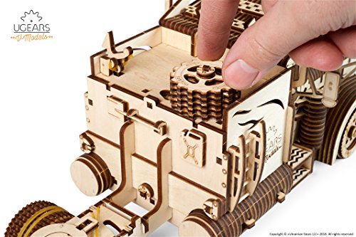 Ugears Vm 03 Camion In Legno Da Montare Modello In Miniature Fai Da Te Con Cabina Per Conducente Ricco Di Dettagli E Funzionante Ecologico Si Assembla Senza Colla Ottima Idea Regalo 0 4