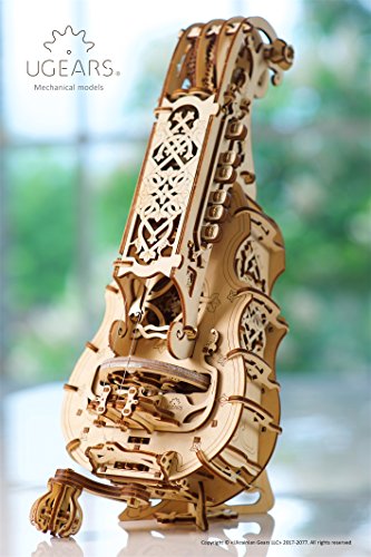 Ugears Ghironda In Legno Strumento Musicale Kit Fai Da Te Da Costruire Per Musica Folk E Moderna Modello Realmente Funzionante Con Manovella E 6 Tasti Adatto A Principianti Idea Regalo Originale 0 1