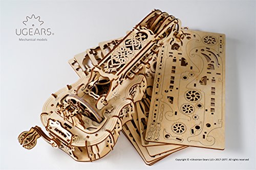 Ugears Ghironda In Legno Strumento Musicale Kit Fai Da Te Da Costruire Per Musica Folk E Moderna Modello Realmente Funzionante Con Manovella E 6 Tasti Adatto A Principianti Idea Regalo Originale 0 4