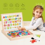 Uping Puzzle Magnetico Legno 130 Pezzi Con Lavagna A Double Face Per Bambini 3 Anni 0 4