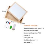 Uping Puzzle Magnetico Legno 130 Pezzi Con Lavagna A Double Face Per Bambini 3 Anni 0 5