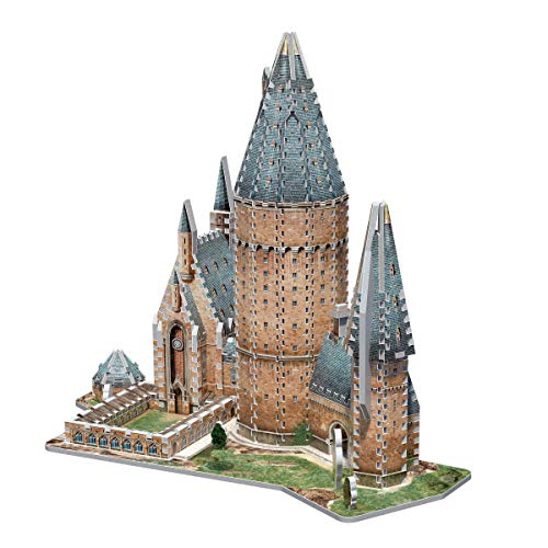 Wrebbit 3d Harry Potter Puzzle 3d Diorama Castello Di Hogwarts Great Hall Sala Grande 850 Pezzi 0 1